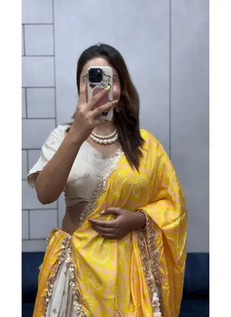 Yellow Colour Soft Chinon Silk With Designer Lehenga With Blouse Dupatta Best Wholesale Shop In Surat Vt 01